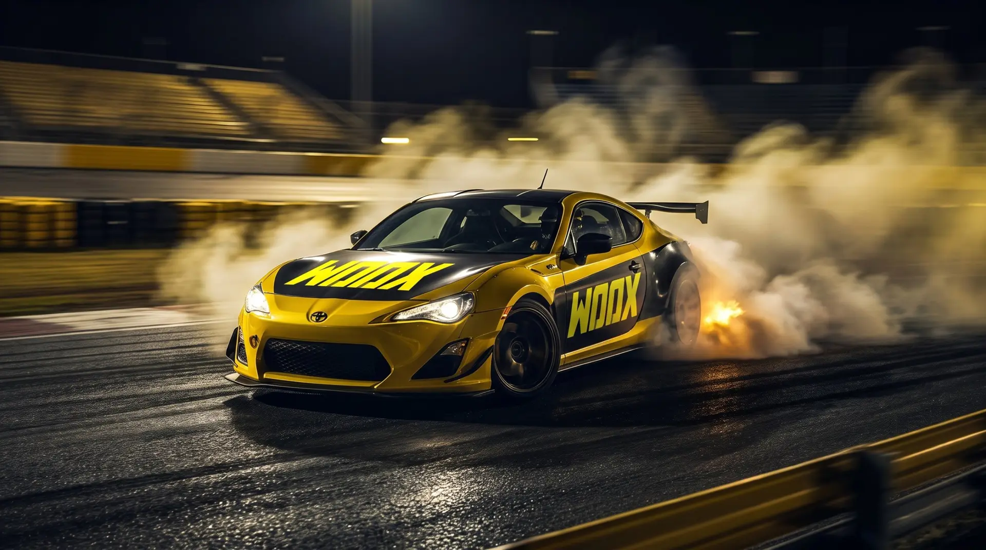 Yellow WOOX drift car